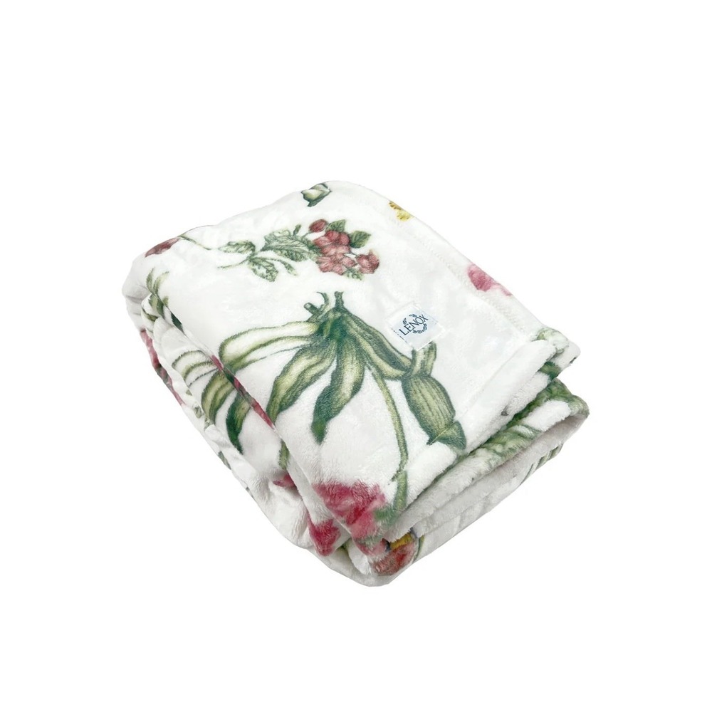 New! Lenox Butterfly Meadow Bloom Pink Throw Blanket - Picture 4 of 5